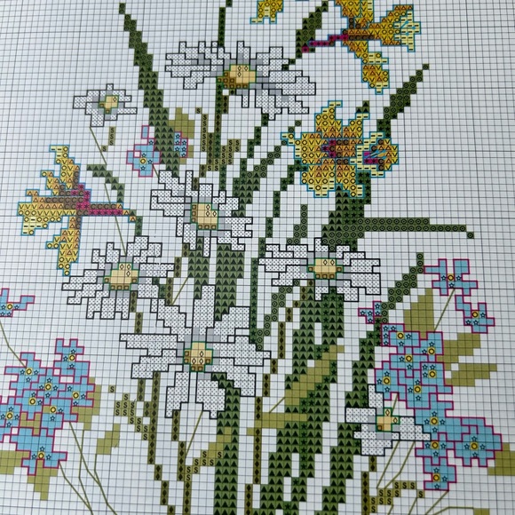 Lot of 2 Vintage Cross-Stitch Pattern Books Annie’s Seashells & Earth Awakens - Picture 5 of 9